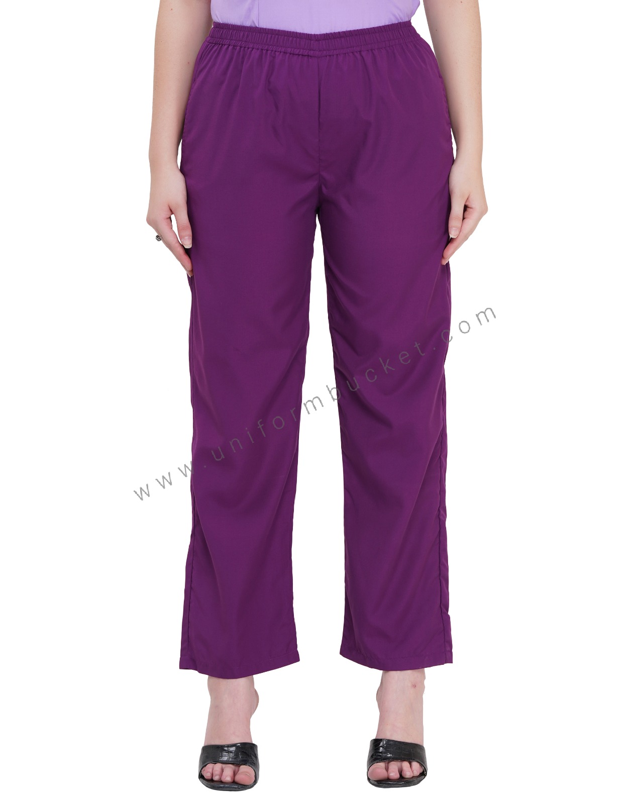 DARK MAGENTA FEMALE FULL ELASTIC LOOSE PAJAMA  thumbnail 3